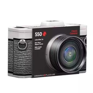 Classic Cameras Collectible Shaped Tin Puzzle 550 Pcs + poster Eurographics NEW